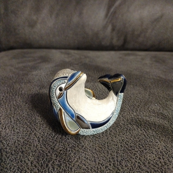 DeROSA RINCONADA DOLPHIN* HANDMADE URUGUAY* FAMILY COLLECTION* - Picture 1 of 6